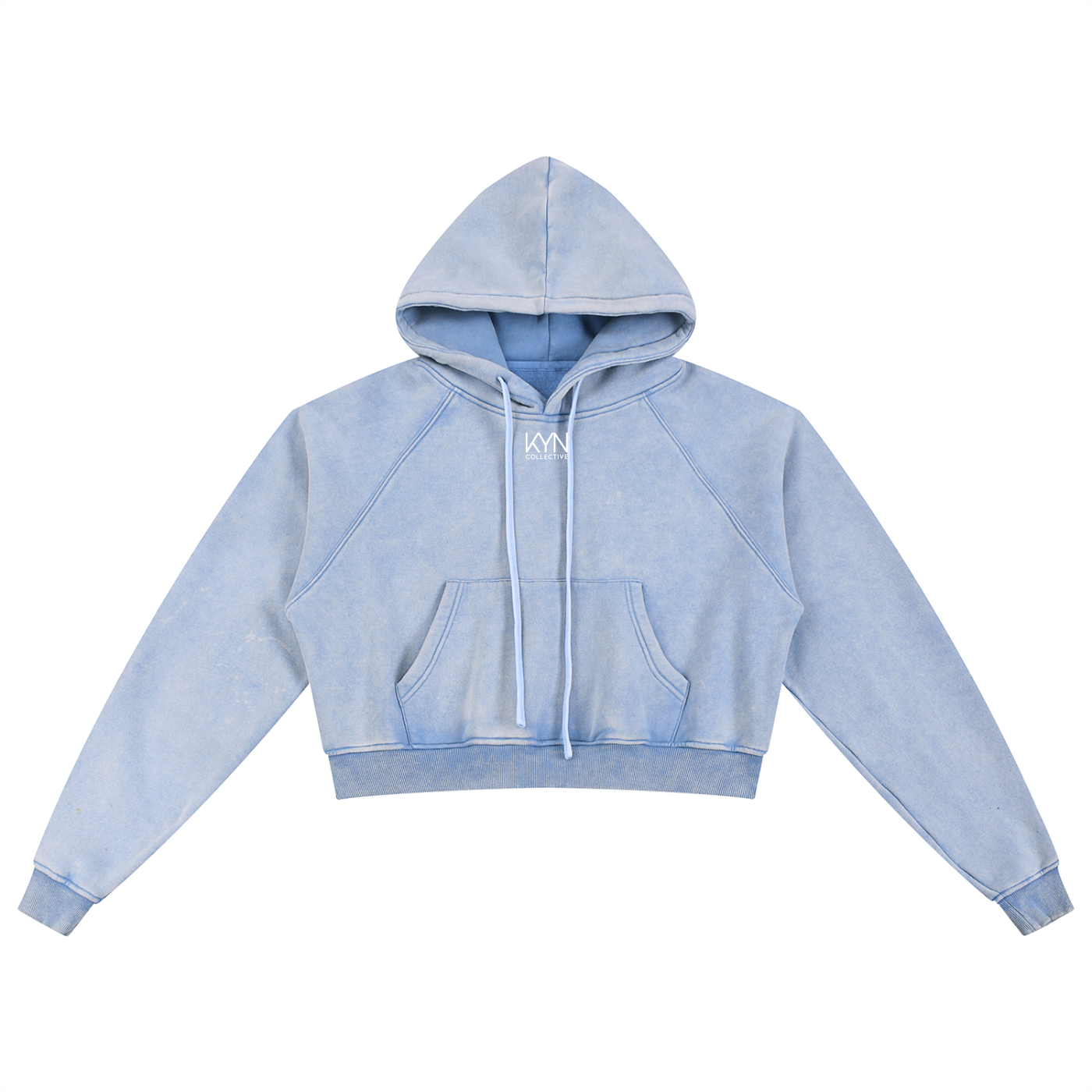 Intent - Women's Snow Washed Cropped Hoodie