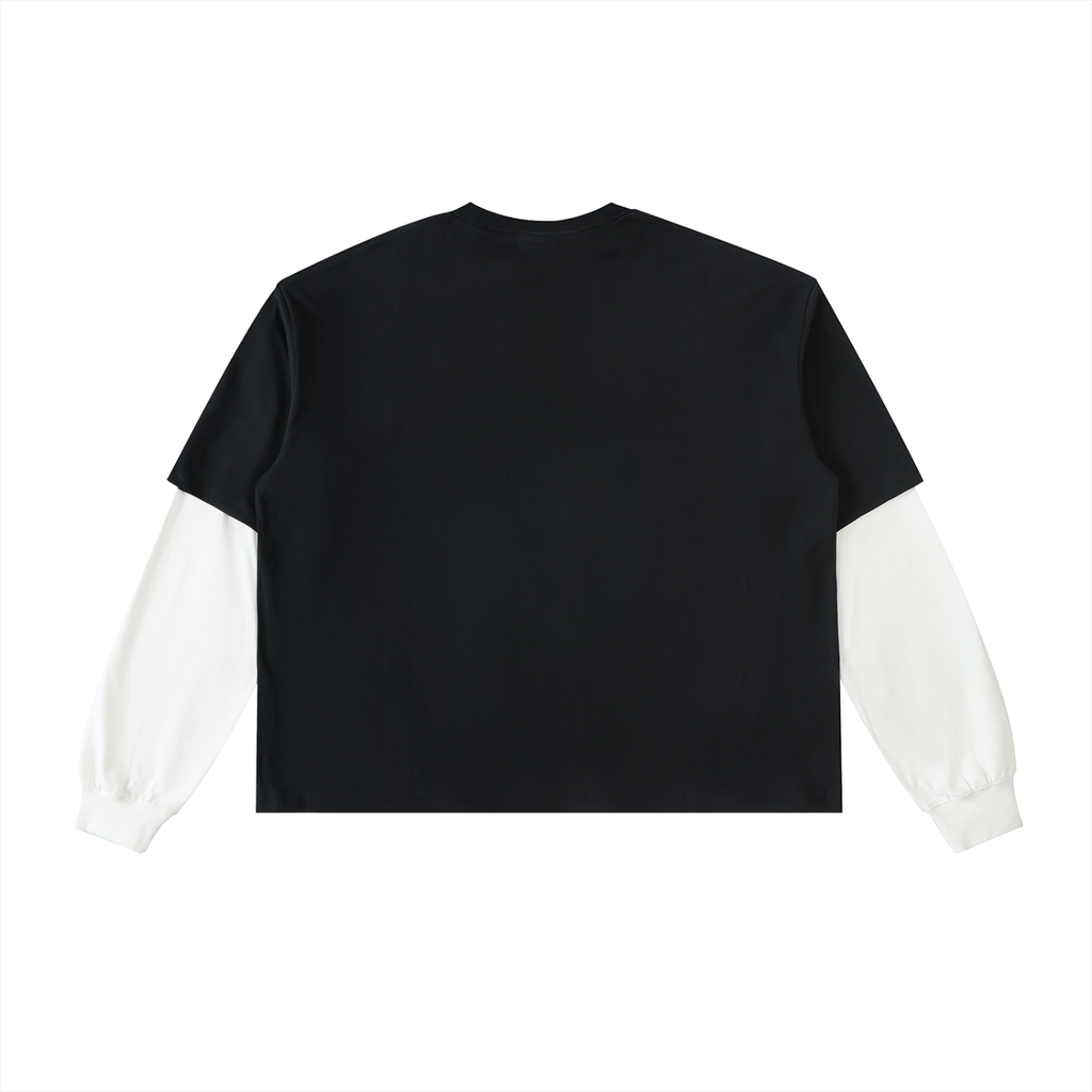 The Collective - Layered Contrast Sleeve Cotton T-Shirt