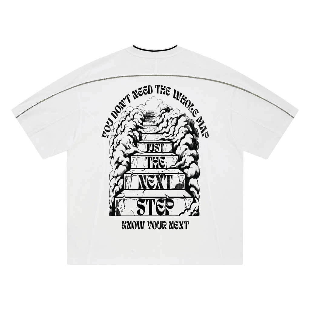 Statement - The Next Step Oversized Contrast Tape T-Shirt