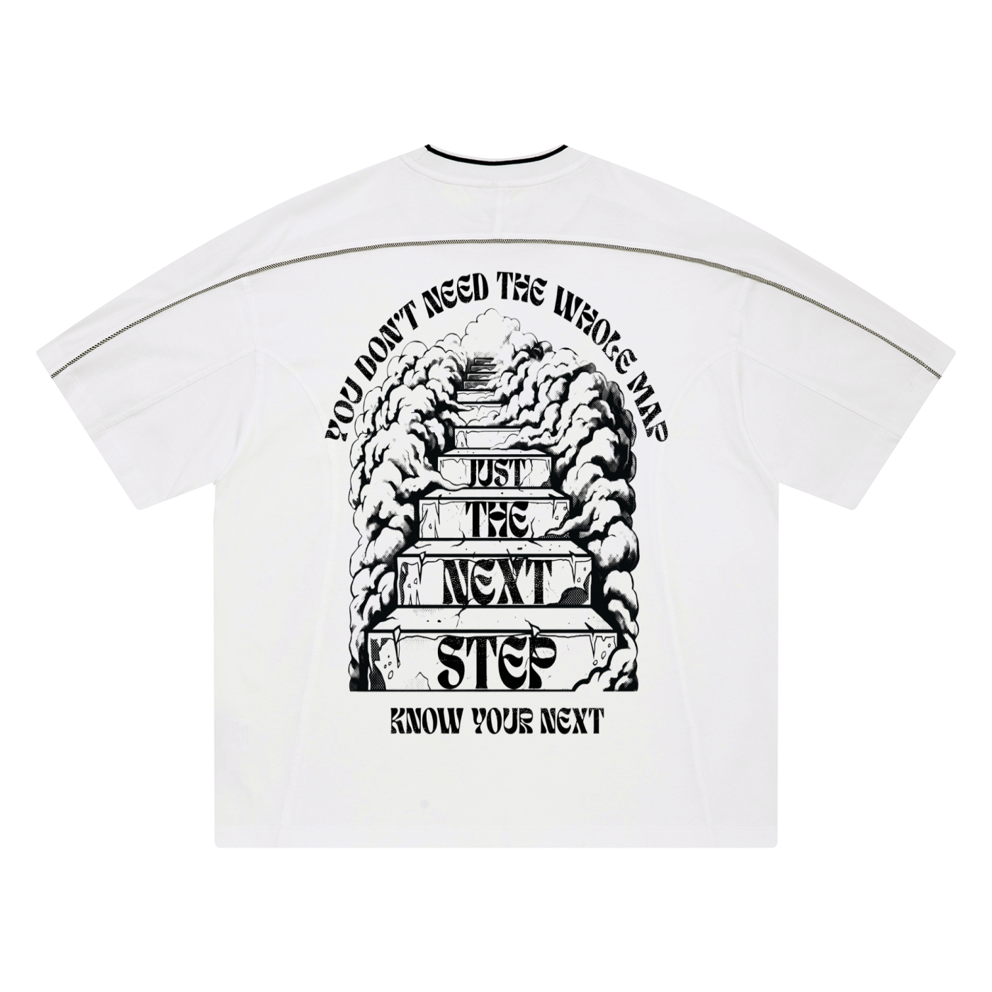 Statement - The Next Step Oversized Contrast Tape T-Shirt