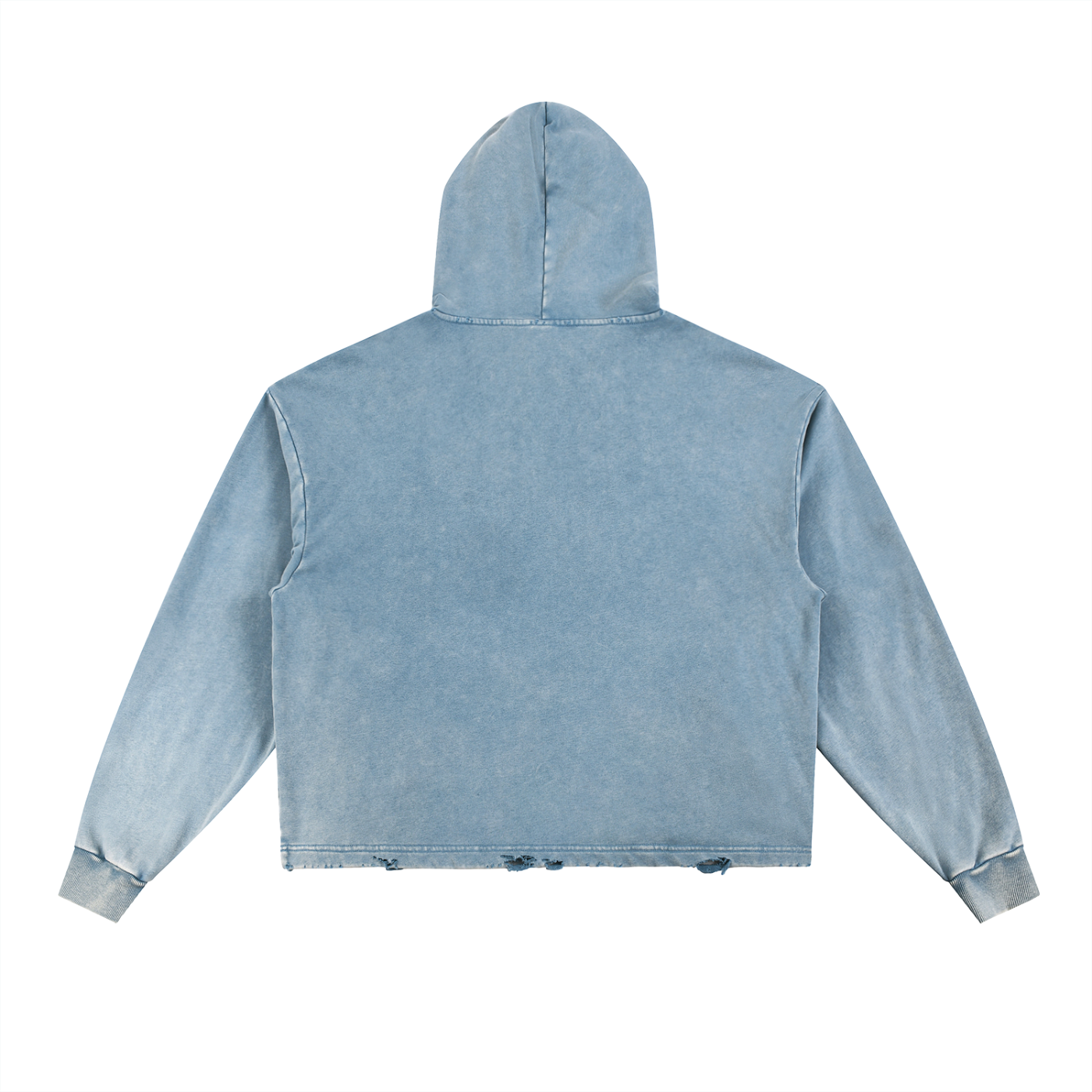 Revival - Vintage Washed Frayed-Hem Hoodie