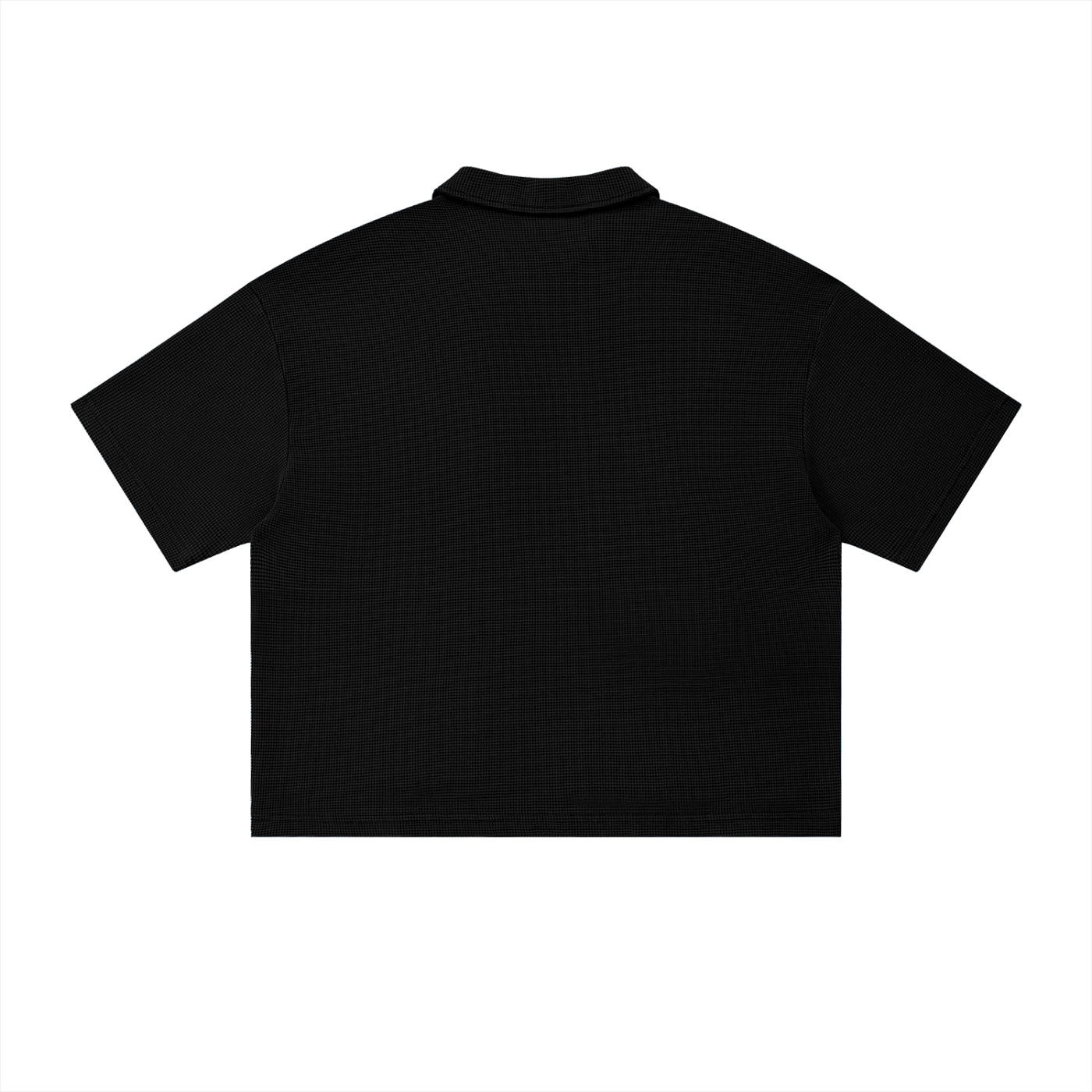 Elevated - Vintage Wash Waffle Boxy Polo Shirt