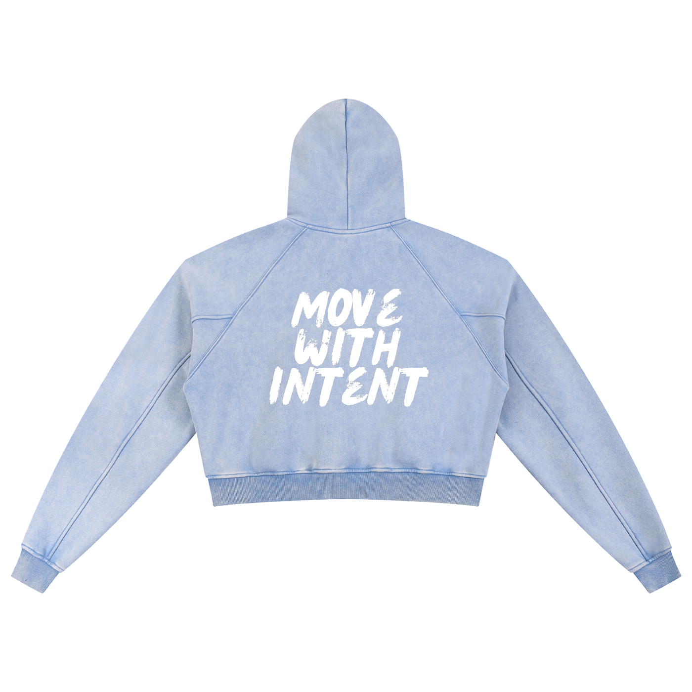 Intent - Women's Snow Washed Cropped Hoodie