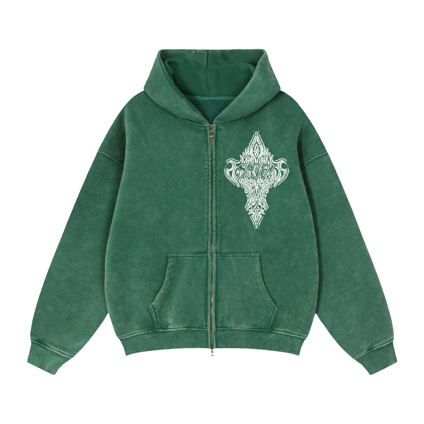 Statement - Chosen Path Zip-Through Boxy Fleece Hoodie