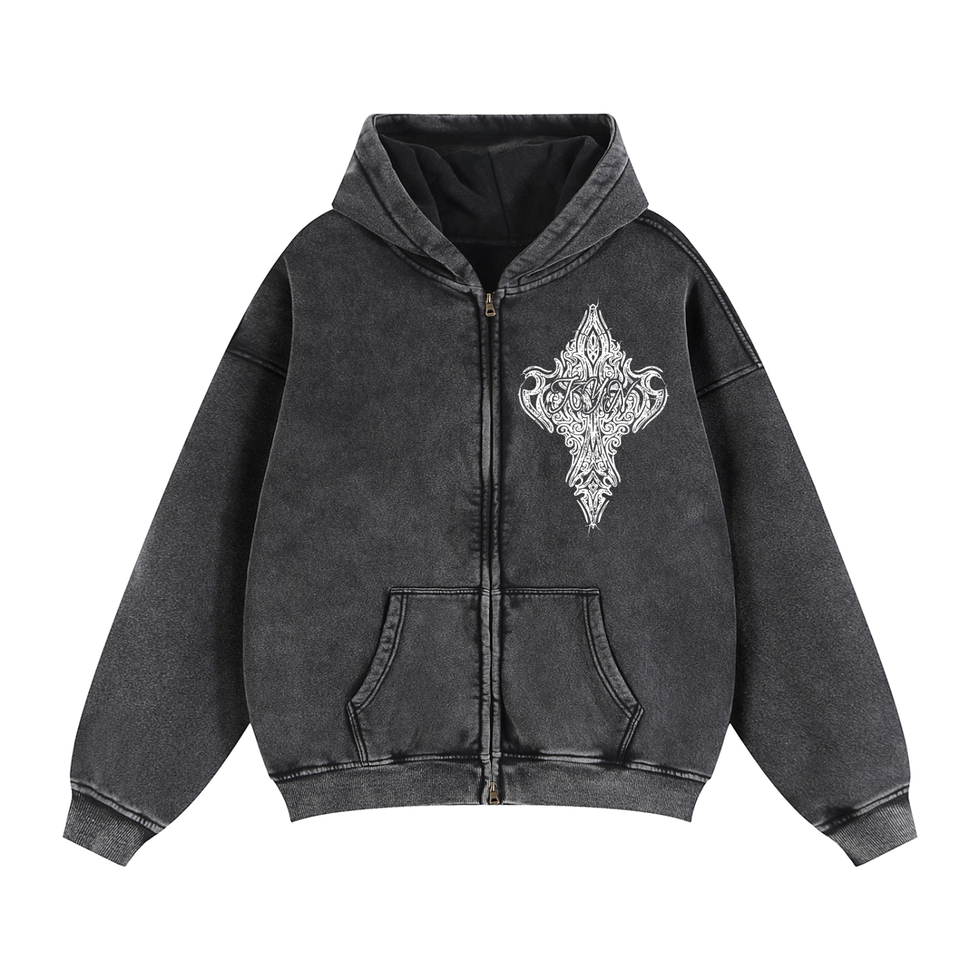 Statement - Chosen Path Zip-Through Boxy Fleece Hoodie