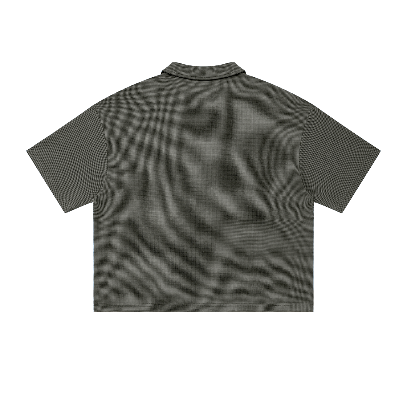 Elevated - Vintage Wash Waffle Boxy Polo Shirt
