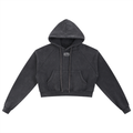 Intent - Women's Snow Washed Cropped Hoodie