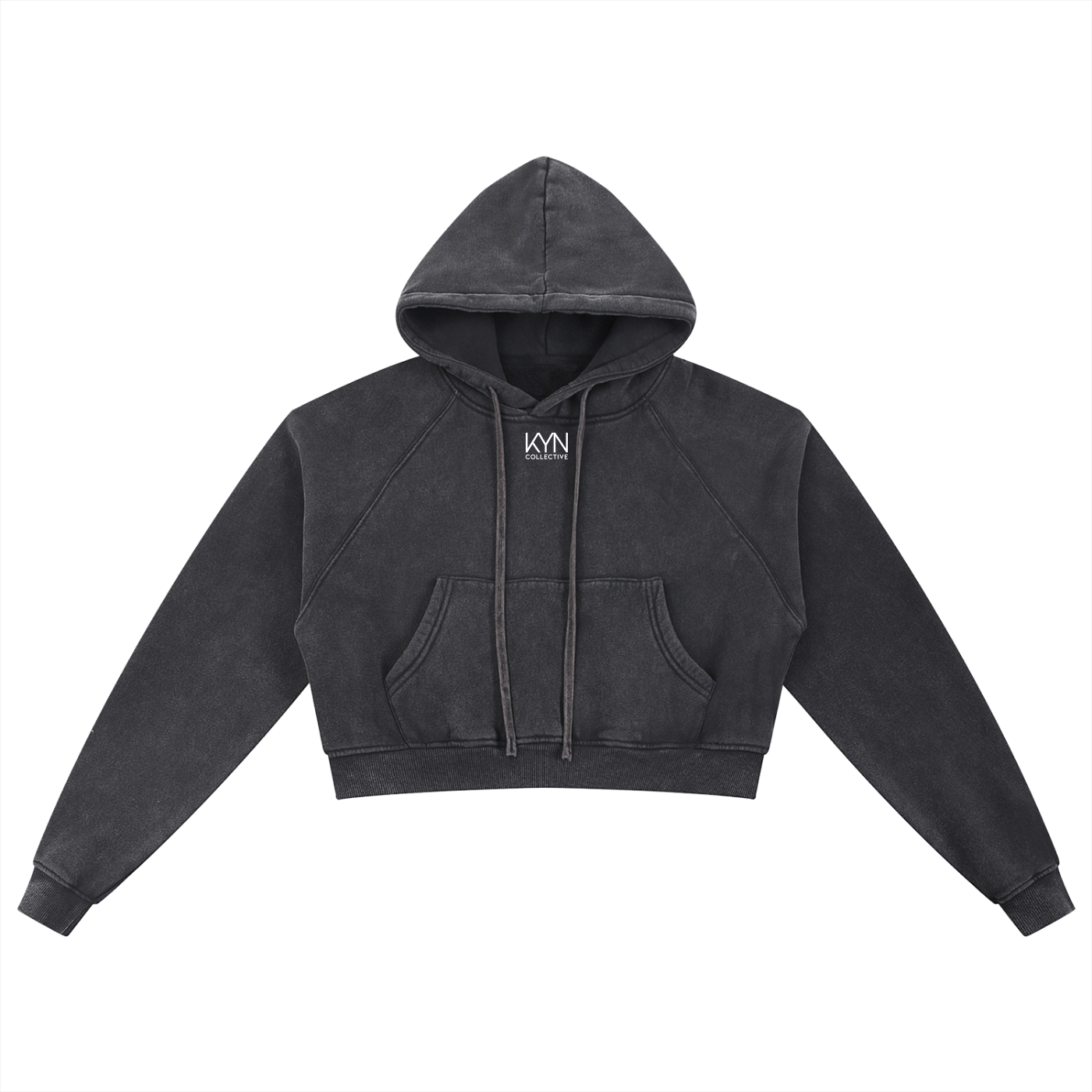 Intent - Women's Snow Washed Cropped Hoodie