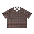 Elevated - Boxy Plaid Color Block Polo Shirt