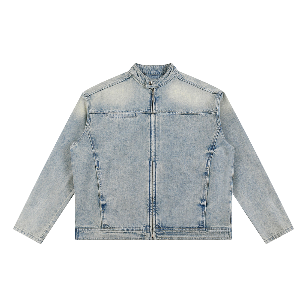 Elevated - Vintage Wash Zip Denim Jacket