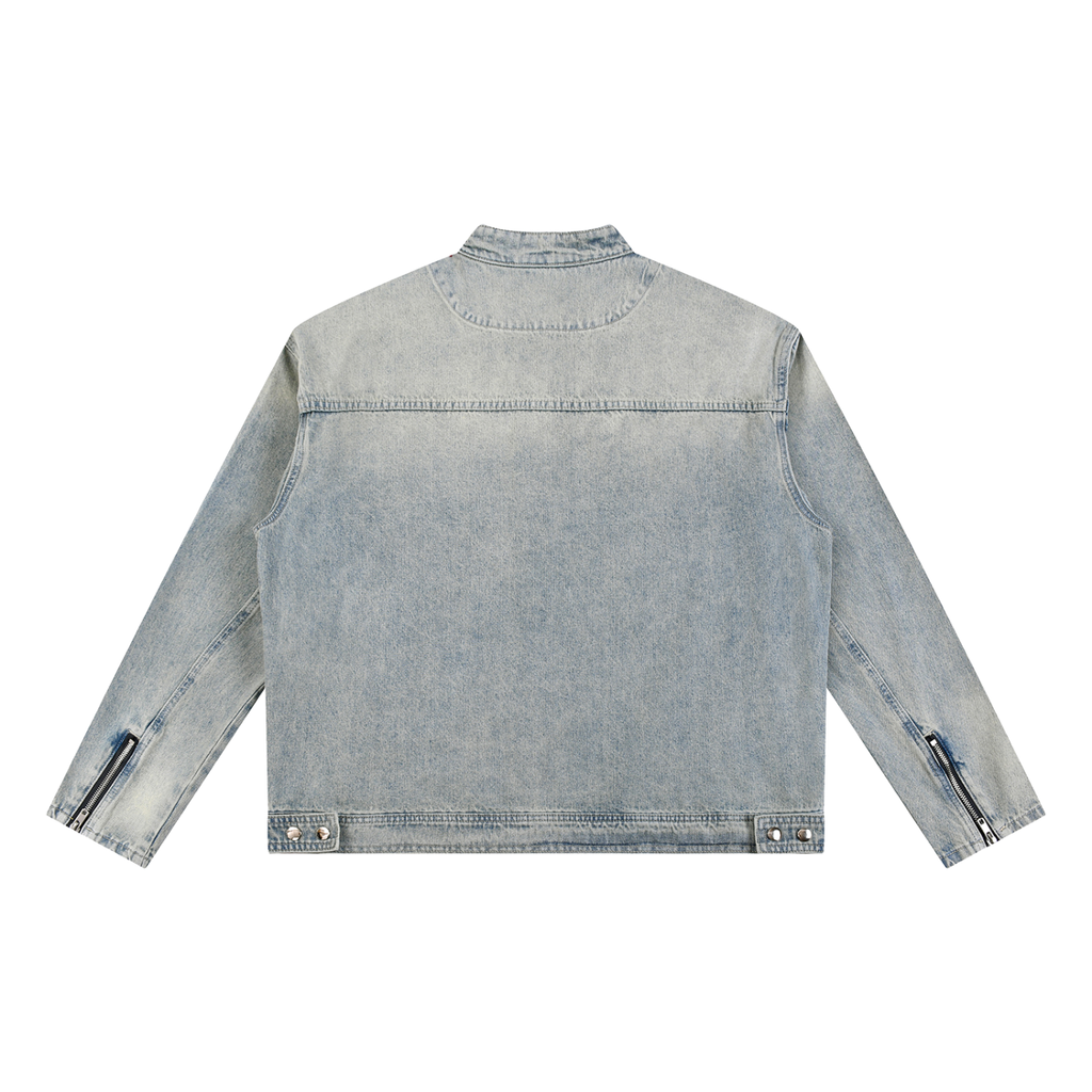 Elevated - Vintage Wash Zip Denim Jacket