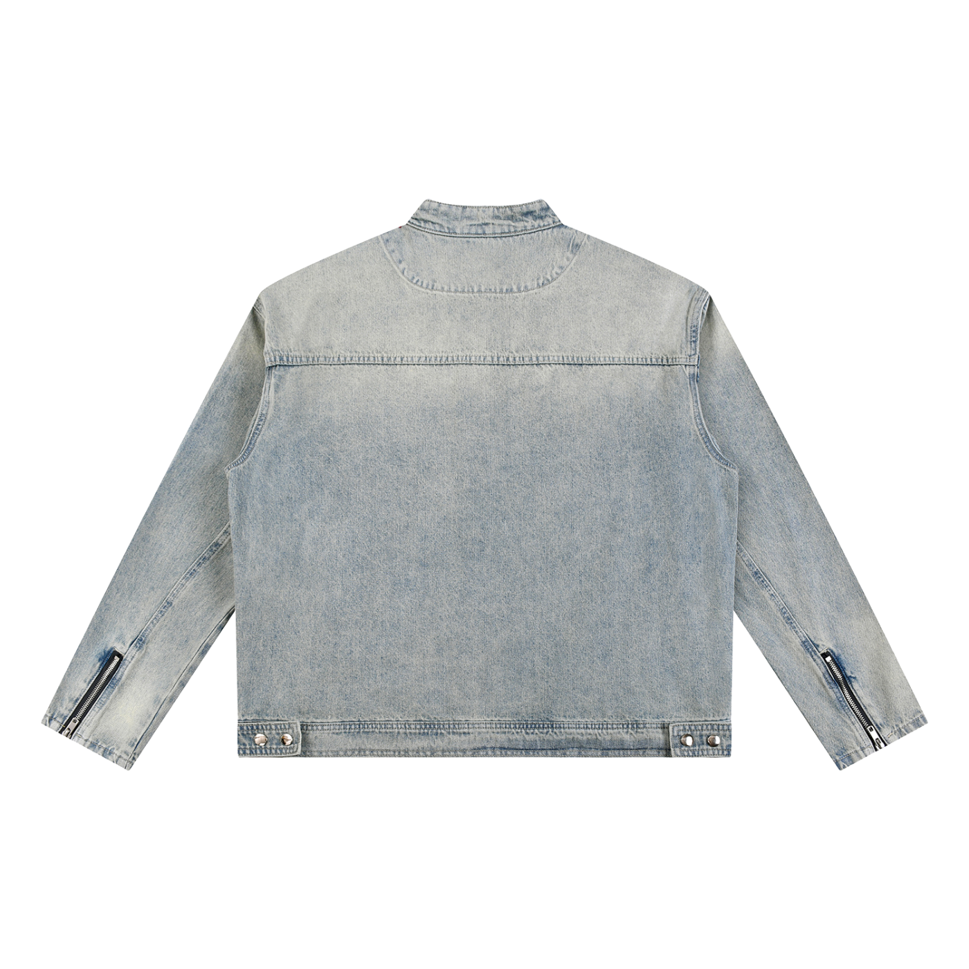 Elevated - Vintage Wash Zip Denim Jacket