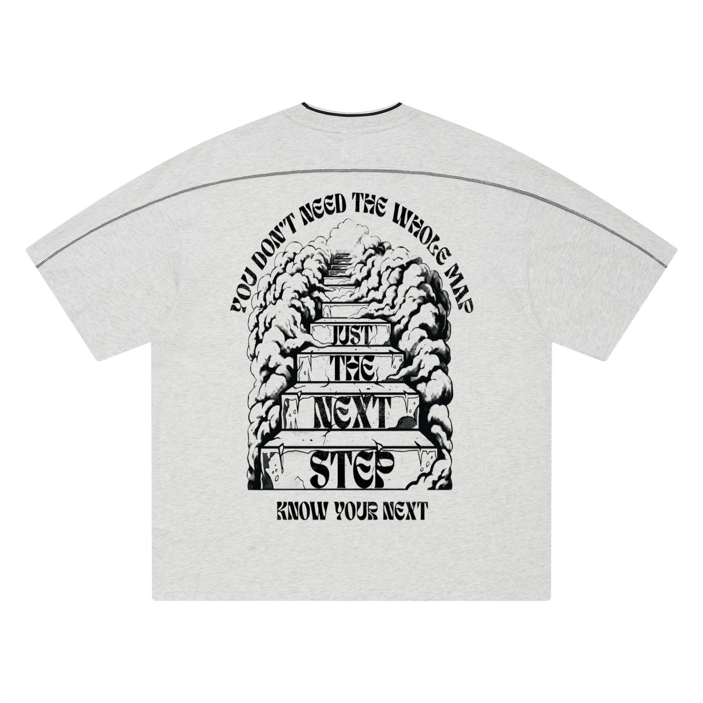 Statement - The Next Step Oversized Contrast Tape T-Shirt