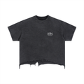 Revival - Vintage Wash Boxy Distressed Hem T-Shirt
