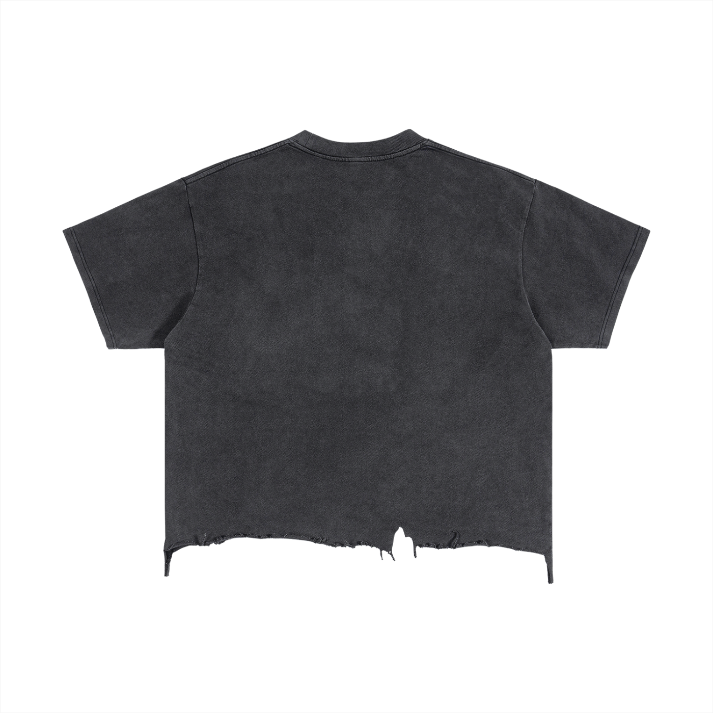 Revival - Vintage Wash Boxy Distressed Hem T-Shirt