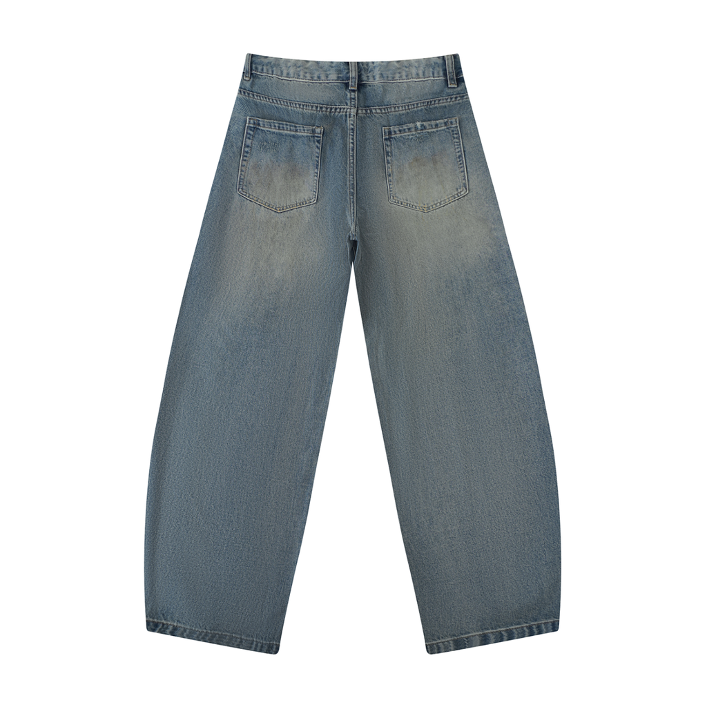 Revival - Men's Distressed Barrel Leg Jeans