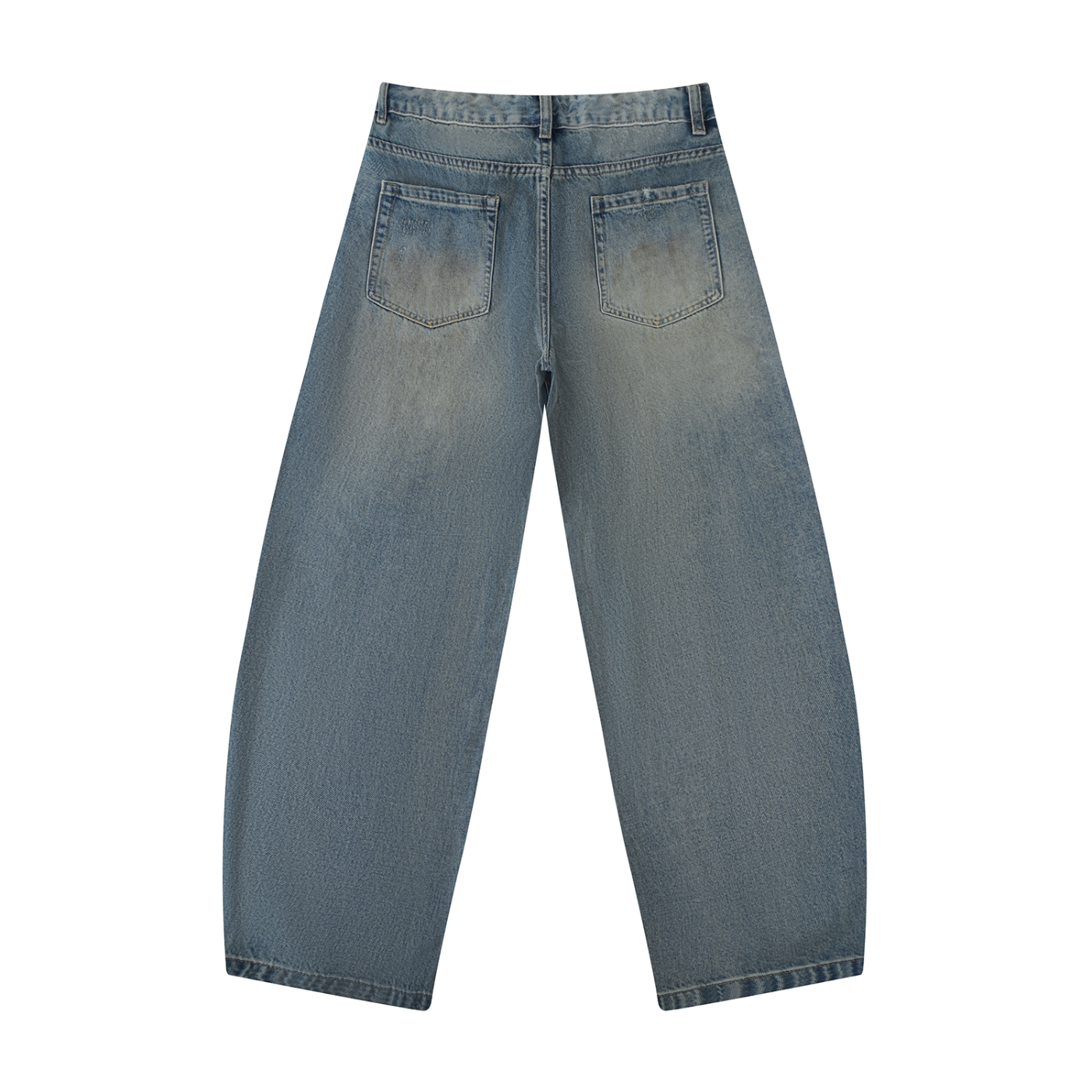 Revival - Men's Distressed Barrel Leg Jeans