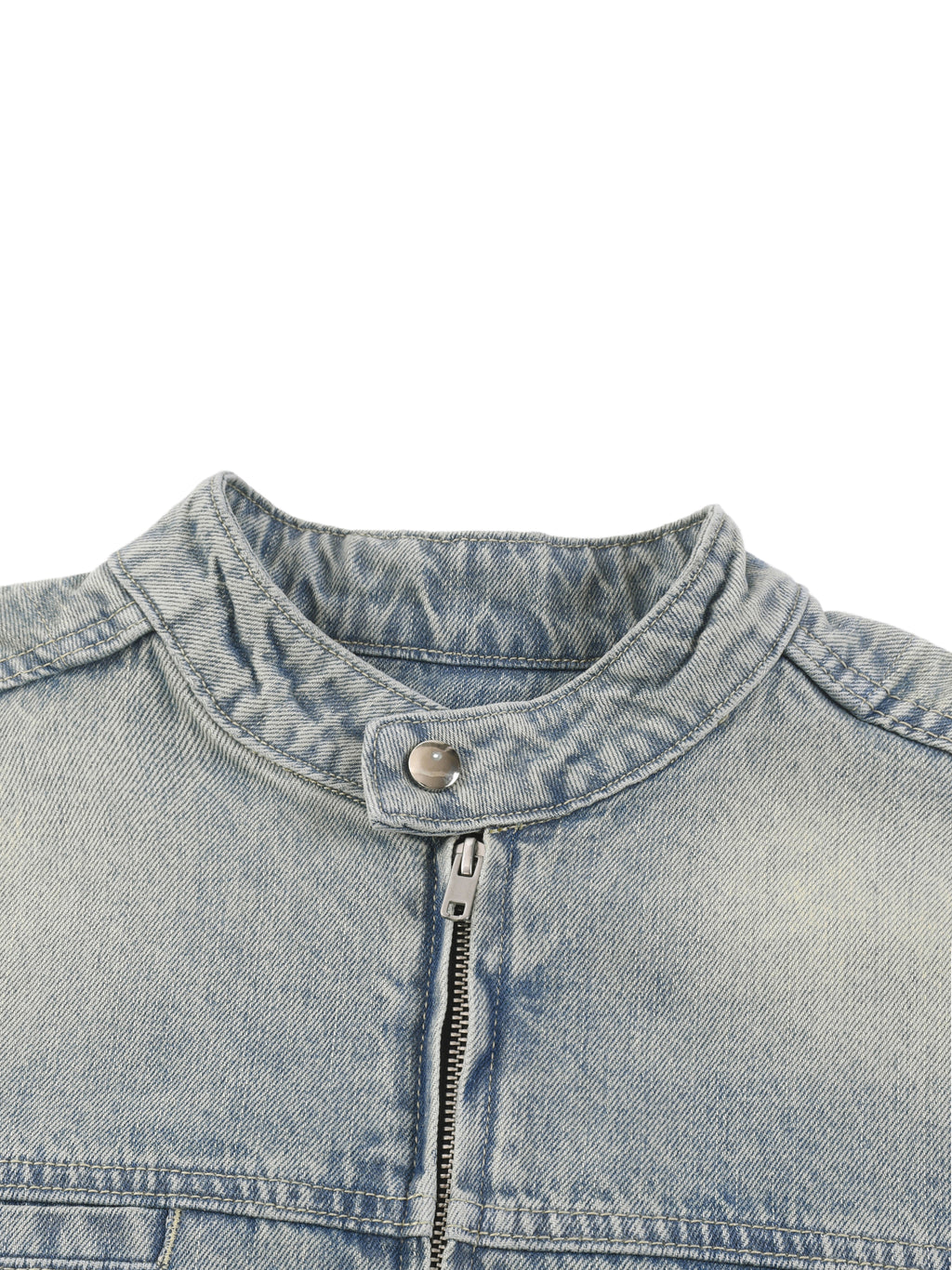 Elevated - Vintage Wash Zip Denim Jacket