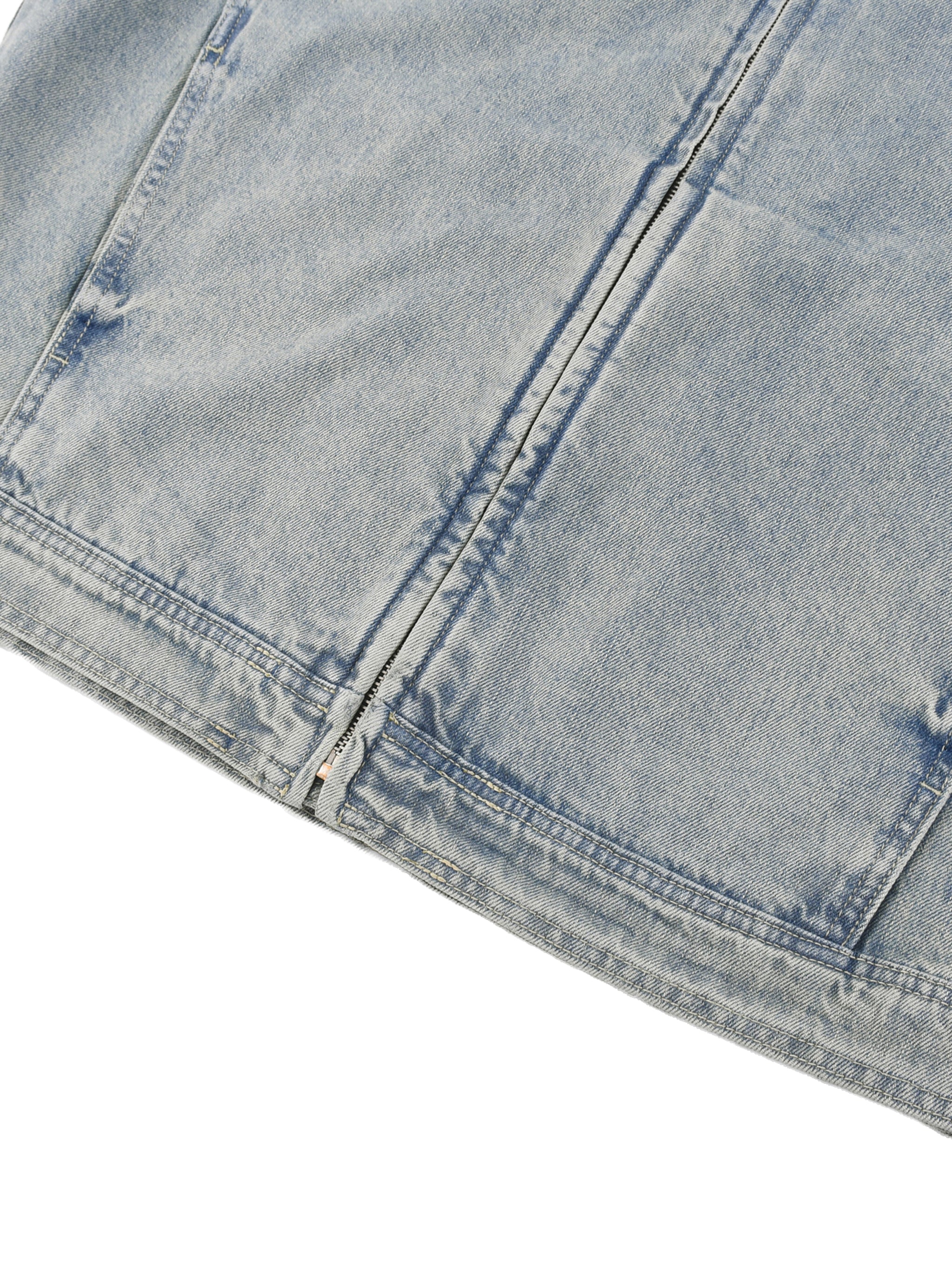 Elevated - Vintage Wash Zip Denim Jacket