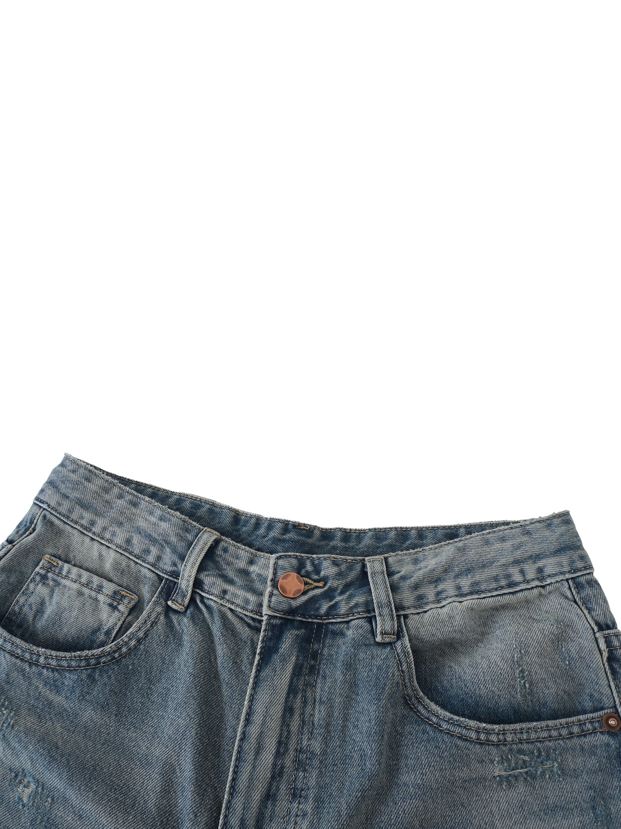 Revival - Men's Distressed Barrel Leg Jeans