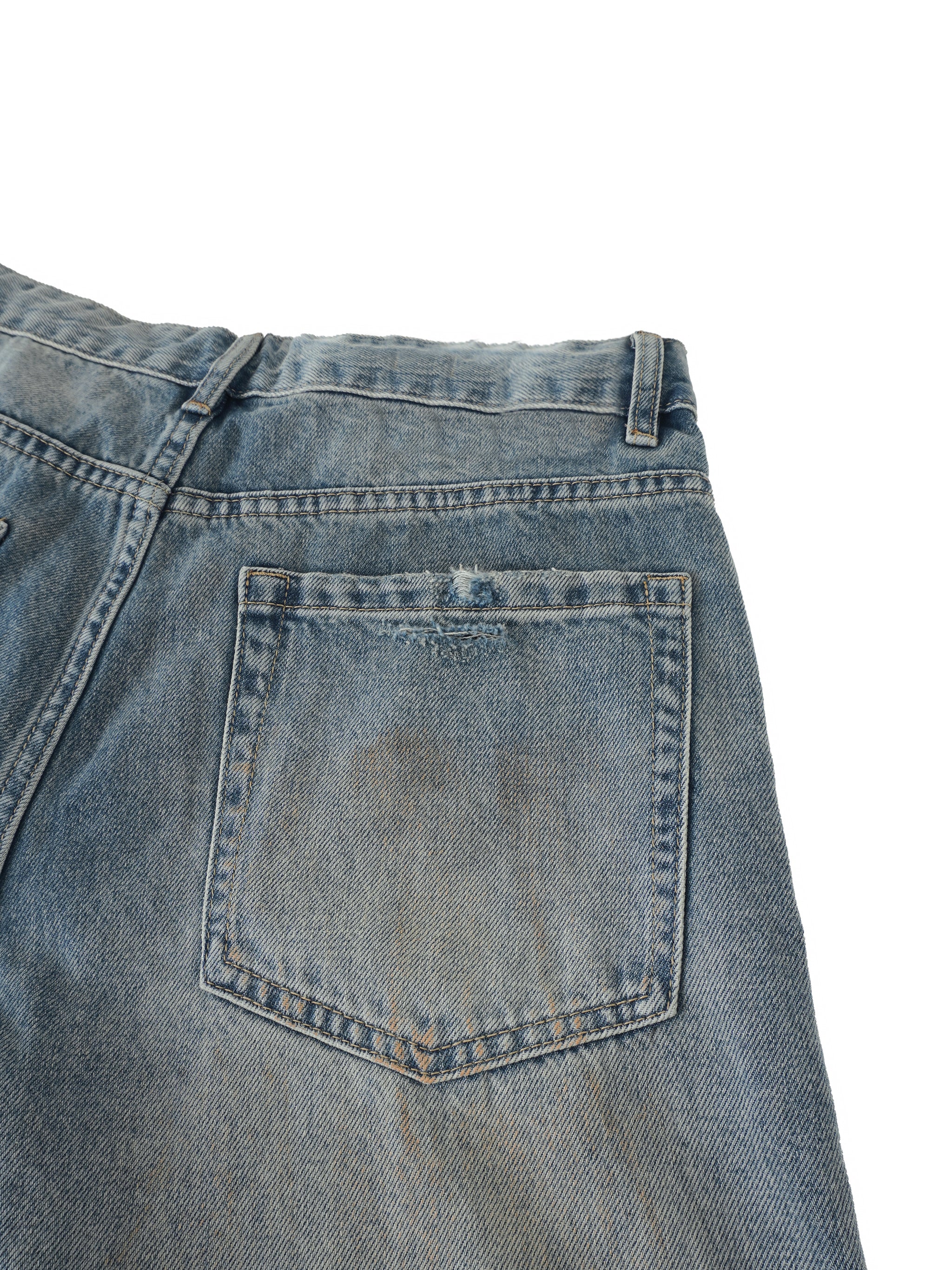 Revival - Men's Distressed Barrel Leg Jeans